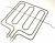 262900010 C00904248 MAIN OVEN GRILL HEATING ELEMENT,230 V
