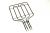 300180123 C00911606 TOP+GRILLHEATINGELEMENT 1100/600W COMP.